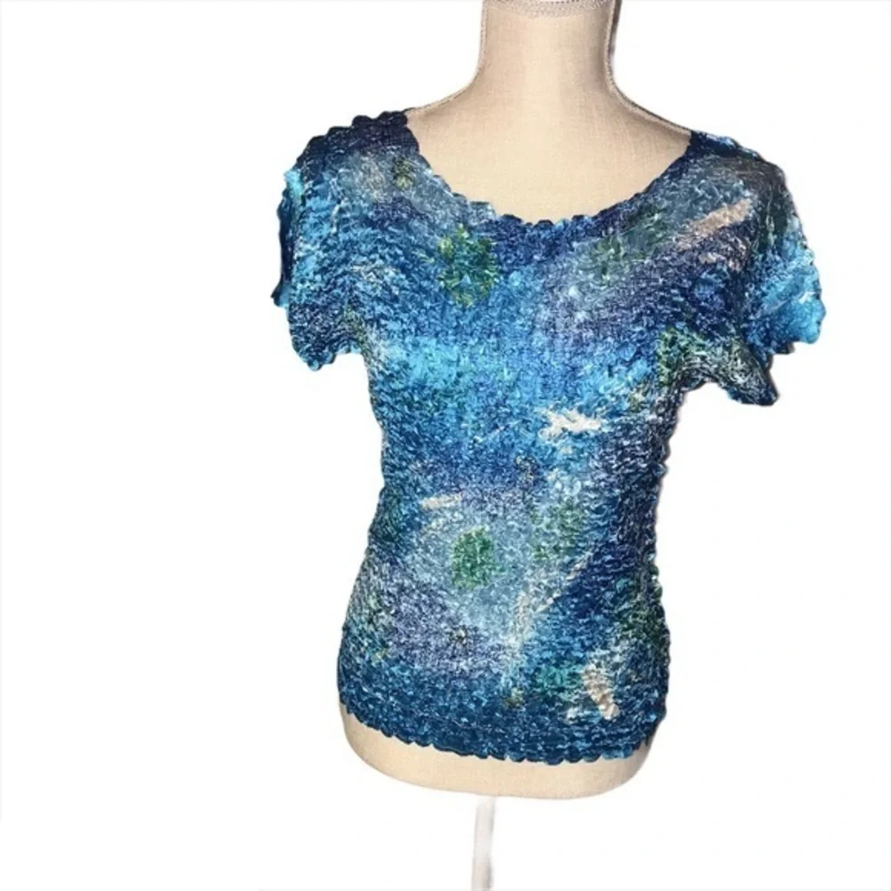 Vintage Crinkled Stretchy Cute Y2K 90s Top One Size NWT